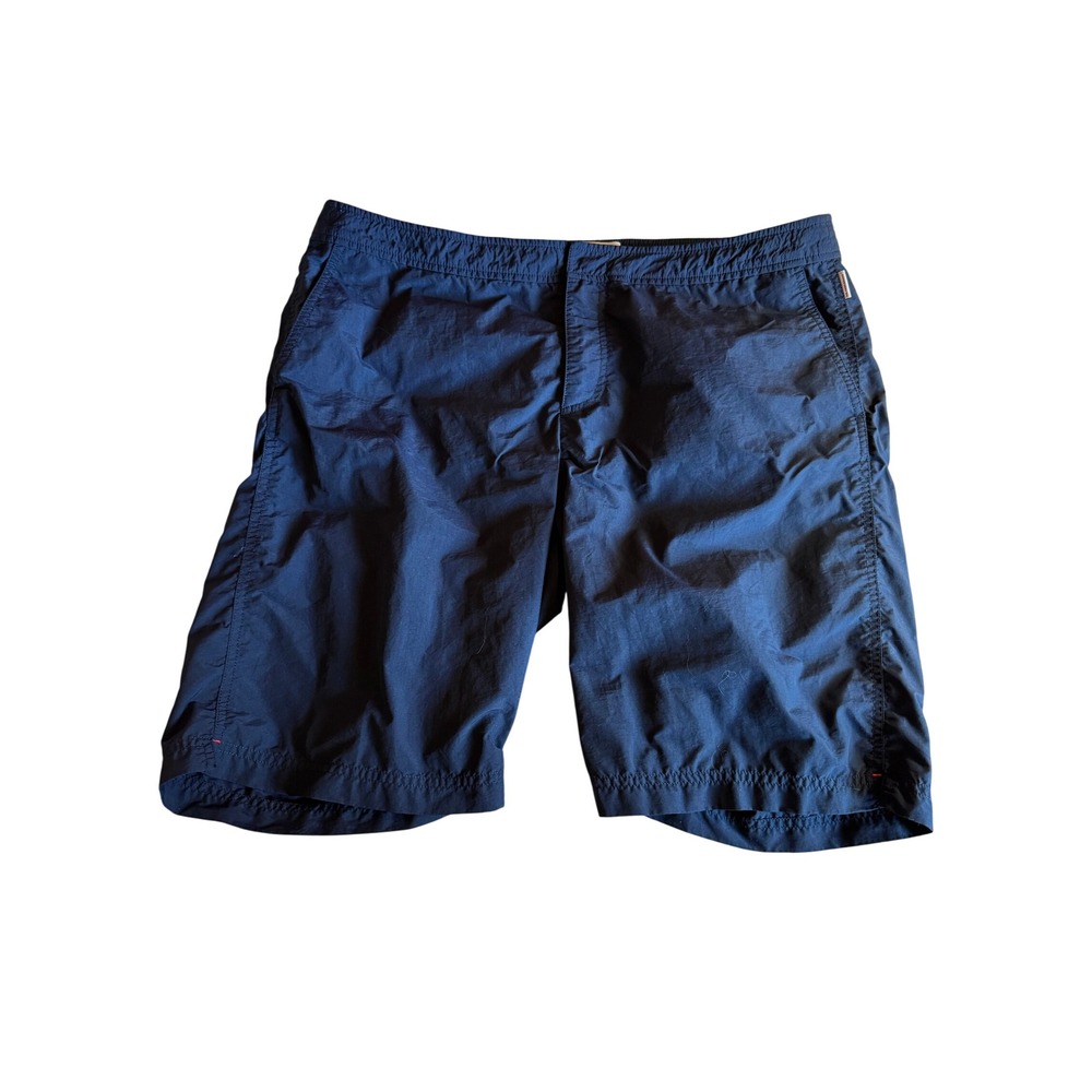 Orlebar Brown Dane Beach Sport Shorts Mens 36 Navy Blue Swim Trunks OB Classic